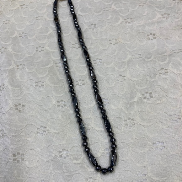 Vintage Hematite Multi-Bead Necklace - Picture 1 of 5